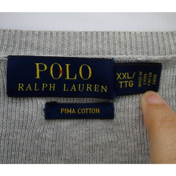 Ralph Lauren Polo Sweater XXL Pullover Pony Breathable Pima Cotton - Picture 9 of 11